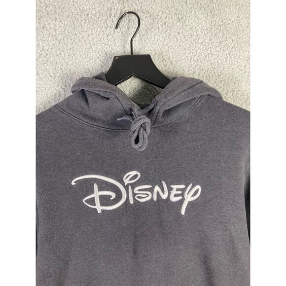 Disney Vintage Black Hoodie Unisex Small Pullover with Spellout Logo - Picture 8 of 9
